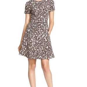 Kate Spade leopard fit and flare dress